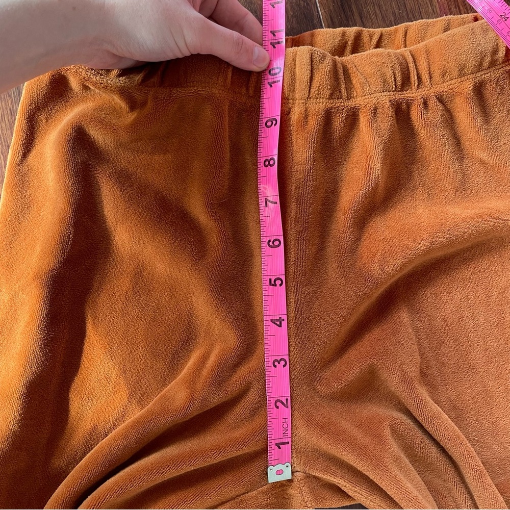 Suzie Kondi Zephyra Flare Pant Velour Brown Orange Rust Casual Woman’s XS - Picture 8 of 8